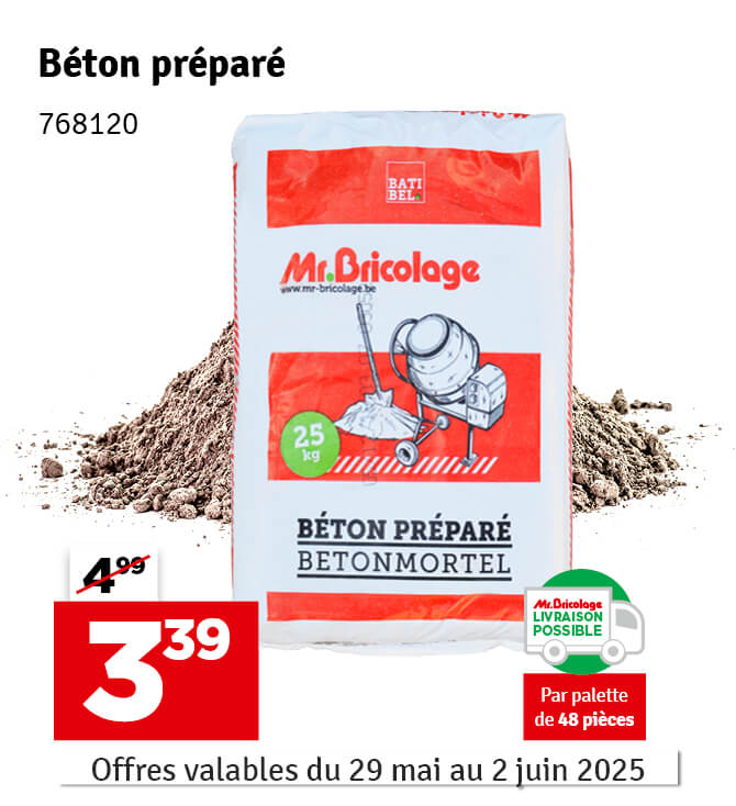 Béton préparé 25 kg